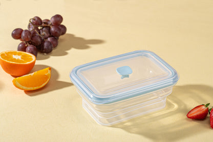 Сгъваеми Прозрачни Силиконови Кутии за Храна – 3 Размера (400ml, 600ml, 900ml)