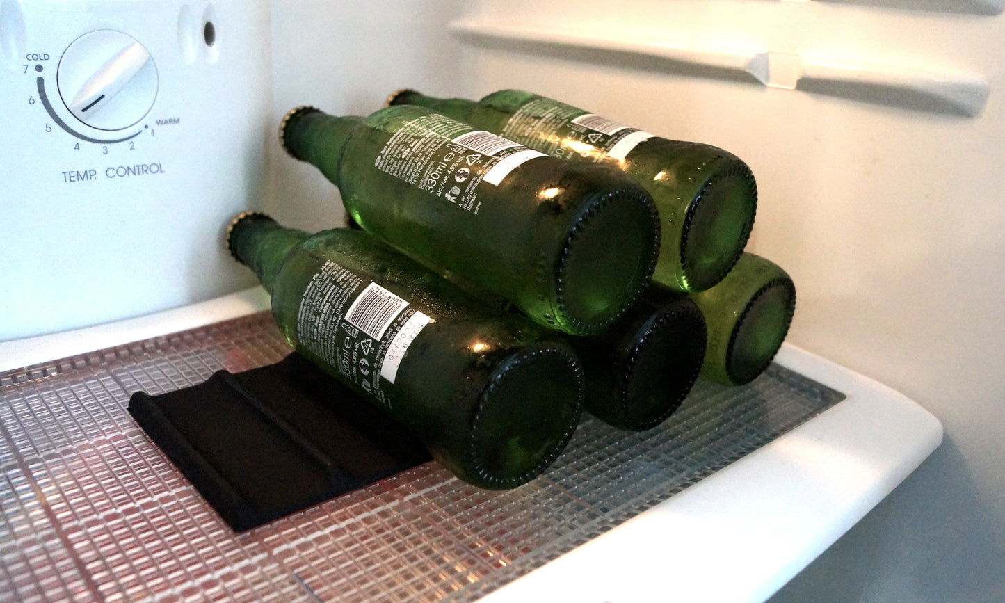 Силиконова поставка на едро за бутилки и кенчета в хладилник, платформа за подредба на бира против търкаляне в хладилника