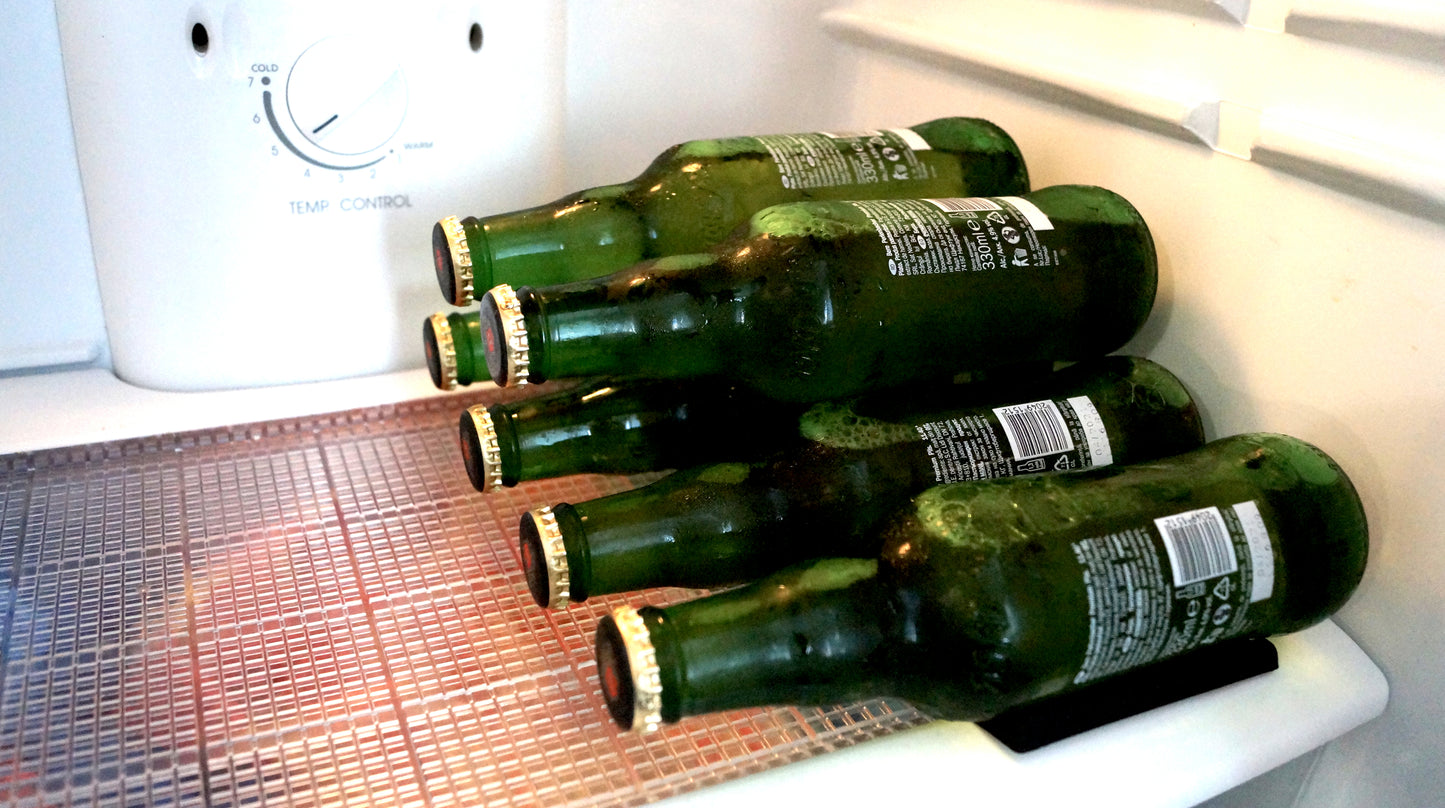 Силиконова поставка на едро за бутилки и кенчета в хладилник, платформа за подредба на бира против търкаляне в хладилника