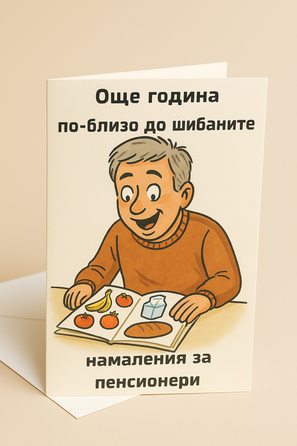 Картичка с бял пощенски плик НА ЕДРО, Намаления за пенсионери