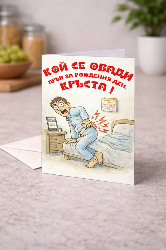 Картичка с бял пощенски плик НА ЕДРО, Кой се обади пръв